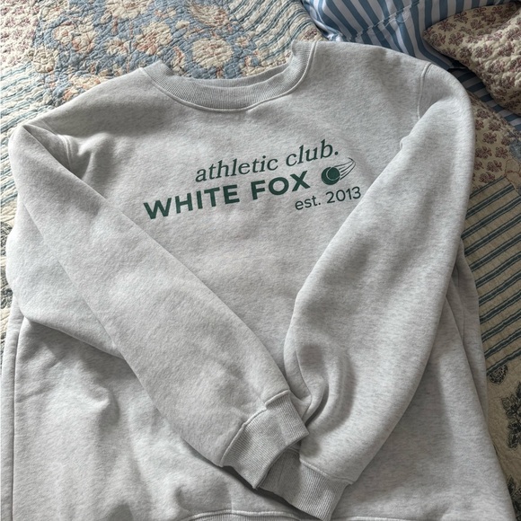 White Fox Boutique Gray Sweatshirt - Picture 2 of 3